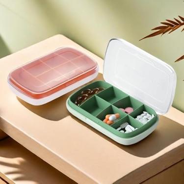 Imagem de 2 organizadores semanais de pílulas, caixas portáteis de comprimidos organizador de medicamentos diurnos, caixa de pílulas, compartimento grande, caixa de tablet para suplementos vitamínicos de