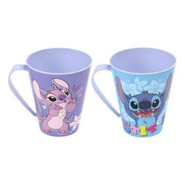 Imagem de Conjunto de Canecas Plasútil Stitch 360ml Stich Azul