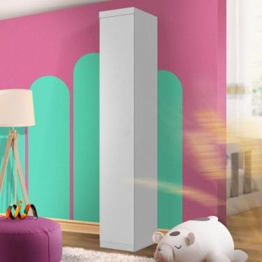 Imagem de Guarda Roupa Multiuso Pequeno 1 Porta Branco 4 Divisórias - Repleta Co
