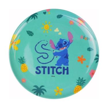 Imagem de Prato Raso Refeição Infantil Disney Stitch Melamine 20Cm