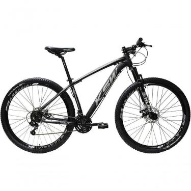 Imagem de Bicicleta Aro 29 Ksw 1x9v Freio Hidráulico, Trava E K7 11-40 - Preto-prata - 21"