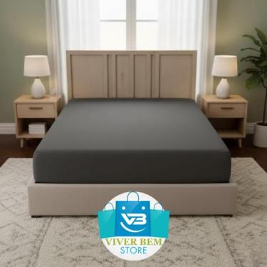 Imagem de Capa Protetor para Colchão com Zíper - Viver Bem Estar, Chumbo, Queen