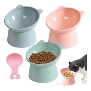 Imagem de Comedouro elevado bebedouro tigela para gatos moderno gatinho - PARA P