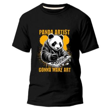 Imagem de Camisa Básica Streetwear 100% Algodão Camiseta Estampa Urso/Bear Panda
