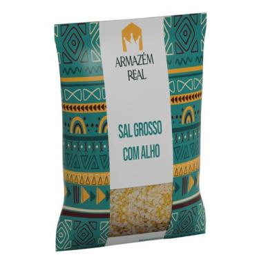 Imagem de Sal Grosso com Alho - Pacote - 1Kg - Armazém Real