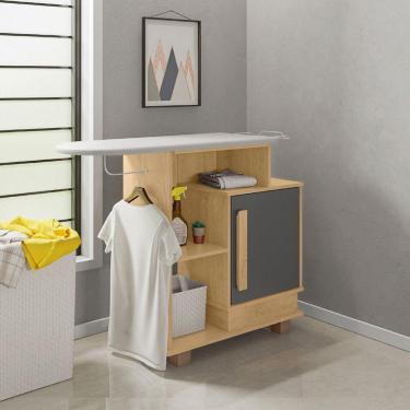 Imagem de Tábua De Passar Havaí Multiuso Com Gabinete Cinamomo/grafite