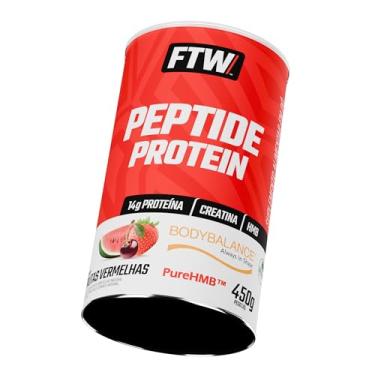 Imagem de FTW Peptide Protein BodyBalance 450g, Suplemento com Peptídeos de Colágeno Hidrolisado, Creatina Micronizada, HMB e Vitamina C, Apoio à Massa Muscular, Força e Recuperação, Sem Glúten (Frutas Vermelhas)