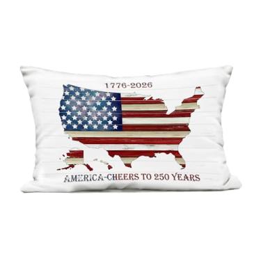 Imagem de Stupell Industries Almofada estampada ao ar livre para celebração dos 250 anos da América, design de Cindy Jacobs