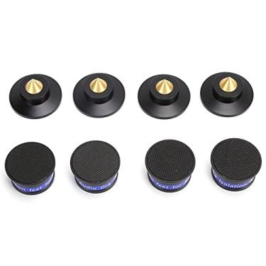 Imagem de KIMISS Pés de Isolamento Preffair Plataforma Giratória ou Pontas de Almofada de Isolamento para Maior Clareza de Som Em Reprodutores de CD/DVD, Amplificadores e Muito Mais (Preto)