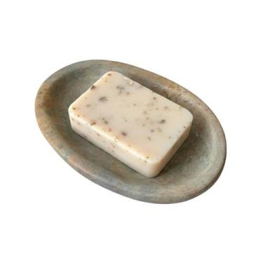 Imagem de Porta Sabonete Rústico Pedra Sabão Banheiro Lavabo Artesanal - Ô Bichi