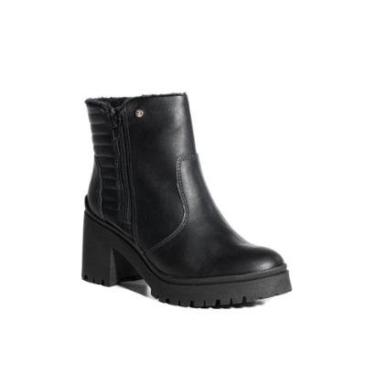 Imagem de Bota Ramarim Preta Feminina Cano Curto Baixo 23-50102-Feminino