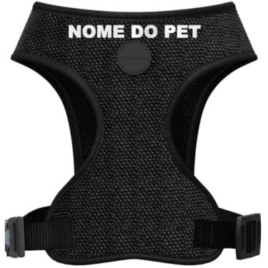 Imagem de Combo Peitoral Style Para Cachorro Com Guia Tradicional, Localizador e Nome Personalizado (Black, P)
