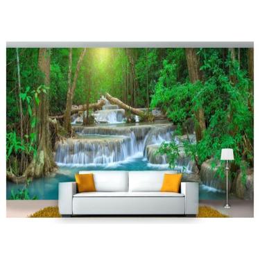 Imagem de Papel De Parede Cachoeira Natureza Mata 3D Nch193 - Você Decora