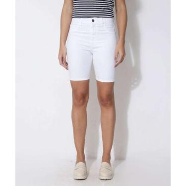 Imagem de Bermuda Feminina Sarja Ciclista Marisa-46065, Branco, 36