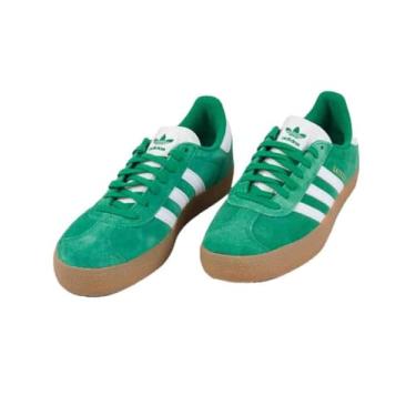 Imagem de adidas Gazelle ADV Tênis - Verde/FTWR Branco/Dourado Metálico, Preto, 6.5 Wide Women/5.5 Wide Men