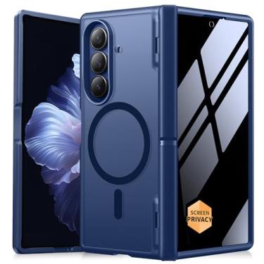 Imagem de MOBOSI Capa para Z Fold 7 com protetor de tela de privacidade, [suporte invisível e compatível com Magsafe e proteção de dobradiça de corpo inteiro] Capa de telefone à prova de choque para Samsung