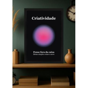 Imagem de Quadro Arte/Ideia/Criatividade com Vidro e Moldura Preta Tamanho:21cm 