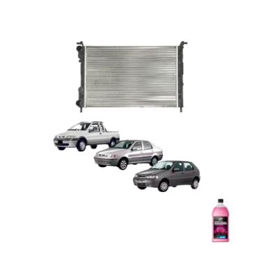 Imagem de Kit Radiador Palio Strada 96> + Aditivo Radiador Orbi Química Rosa 1L
