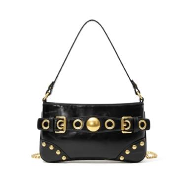 Imagem de Bolsa Feminina Luxuosa Couro Sintético Moderna Reveillon, Passeio, Moda Original ALWY (Preto)