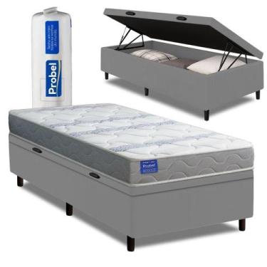 Imagem de Cama Box Baú Solteiro Probel Espuma D33 88x188x55 Night Day A Vácuo Br