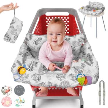 Imagem de Capa de carrinho de compras para bebê Pillani, capas de cadeira alta para assento de restaurante de bebê, capa de carrinho de compras para bebês meninas e meninos, capas de buggy de mercado para