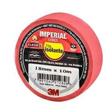Imagem de 3M, Fita Isolante Imperial, Vermelha, 18mm x 10m