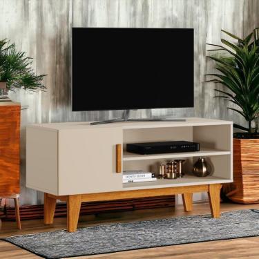 Imagem de Rack Com Prateleiras Denver Off White E Naturalle Carmolar