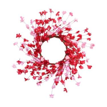 Imagem de Fenteer Guirlanda artificial de Dia dos Namorados, decoração para pendurar em casa, casamentos, pedidos de casamento e festas de aniversário.