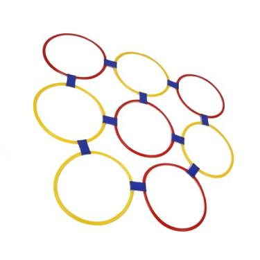 Imagem de Luqeeg Anéis de Treinamento Sensorial para Exercícios Infantis, Anéis para Equilíbrio e Coordenação, Adequados para Crianças, Pacote de Plástico Com 10 (Tamanho grande)