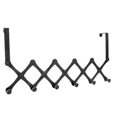 Imagem de GLOGLOW Cabide de Porta Dobrável Telescópico sobre Os Ganchos da Porta, Cabide de Aço Inoxidável Dobrável Telescópico para Pendurar Mochila, Chapéu, Guarda-chuva, Toalha na Sala de Estar, Quarto, (6