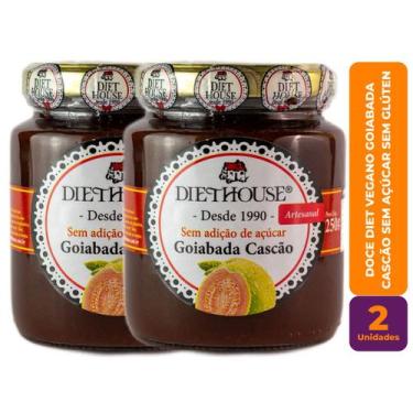 Imagem de Kit c/ 2 Doce Diet Vegano de Goiabada Cascão Sem Açúcar - Diet House