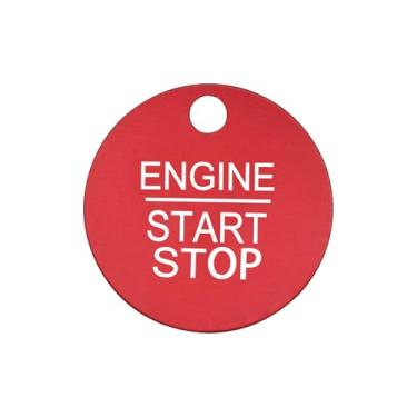 Imagem de LANZMYAN Capa de botão Push Start Stop compatível com Ford Keyless One Click Push Start Button Trim Sticker para 5º Mondeo/EVOS 2022 2023 2024 2025 acessórios interiores de liga de alumínio (2 peças