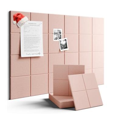 Imagem de Fluxynara Quadro de avisos grande de feltro 91 cm x 61 cm Alternativo para quadro de cortiça - Pacote com 6 com 40 abas adesivas removíveis seguras, quadros de cortiça para paredes, quadro de cortiça