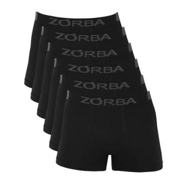 Imagem de Kit 6 Cuecas Zorba Boxer Extreme Sport sem Costura Microfibra 836 Pret