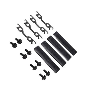 Imagem de Cryfokt Kit de Remoção de Rack de Teto à Prova D'água para 2006-2018 Metal e Plástico Preto 4 Tampas 4 Suportes 8 Parafusos