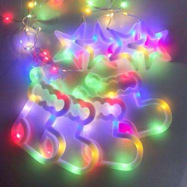 Imagem de Pisca Cascata Meia Bota Natal 95 Leds Colorido 3m 110v-220v