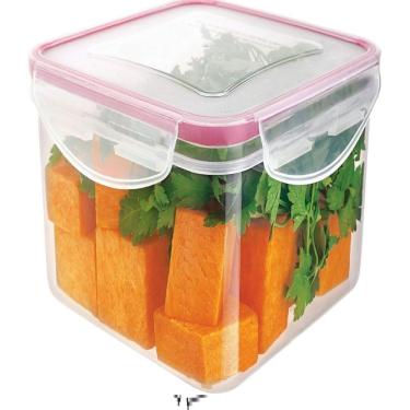 Imagem de Kit 3 Potes Hermeticos Profissional Freezer Ao Microondas Multitamanhos Organizador Cozinha Mantimentos Trava Tampa Sili