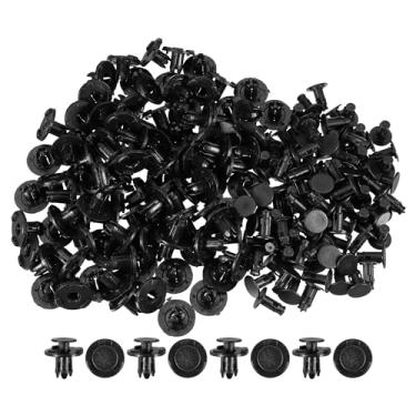 Imagem de Partuto Clipes de retenção tipo push No.0155305323 - Kit de rebite de fixação de para-choque interno de porta de para-choque de carro - para Nissan Frontier 2005-2019 Plástico Preto - 100 peças