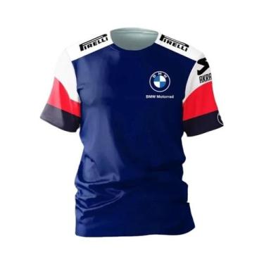 Imagem de Camiseta Masculina De Verão BMW Manga Curta Moda Casual Esportiva Corr