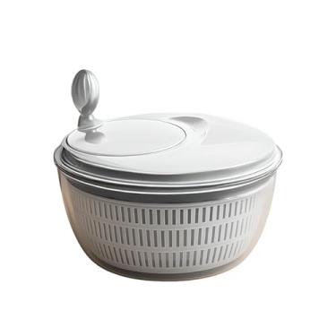 Imagem de Centrifugadora Manual Para Saladas – Desidratador De Vegetais Para RemoçãO De Umidade(Branco,Único)
