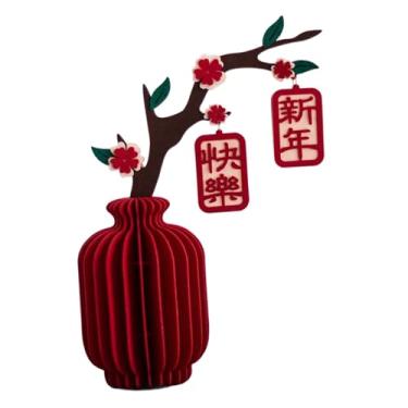 Imagem de Fiocias Decoração de Mesa para O Ano Chinês de 2026: Vaso, Arranjo de Mesa em Formato de Favo de Mel, Style E, Tamanho real