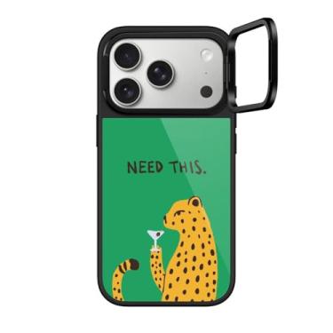 Imagem de CASETiFY Capa Glaze Ring Stand para iPhone 17 Pro [suporte/1,5 m. 1X proteção contra quedas de grau militar/compatível com Magsafe] - Need This - preta