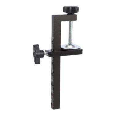 Imagem de Fockety Braçadeira C de Mesa, Faixa de Fixação Extra Larga de 0-5,6 pol. Com 7 Furos de Posição e Parafusos de Ajuste Fino, Almofadas de Silicone Antiderrapantes para Marcenaria, Serra