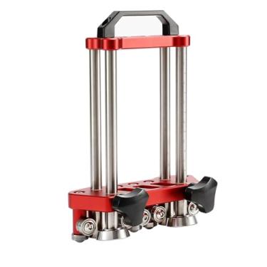 Imagem de Diydeg Dobradeira de chapas metálicas, 2 estações, com alcance de dobra de 0 a 100°, ferramenta para telhados com juntas de encaixe para fazer dobras de 7 a 180 mm (vermelha)