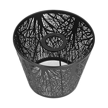 Imagem de GLOGLOW Abajur de Ferro Forjado, Abajur E27 Esculpido Em Forma de Lâmpada para Decoração de Quarto, Com Dissipação de Calor e Forte Transmissão de Luz (Preto)