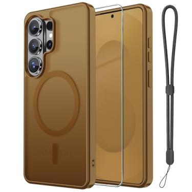 Imagem de Janmitta Capa magnética para Samsung Galaxy S26 Ultra, com protetor de tela, compatível com MagSafe, proteção contra quedas de grau militar, capa de telefone fosca translúcida fina à prova de choque