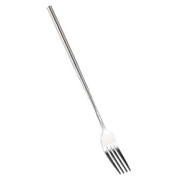 Imagem de GLOGLOW Garfo Telescópico para Churrasco, Aço Inoxidável, Extensível 22-64cm, Cabo Longo, Leve, para Grelhar, Acampar, Utensílios de Mesa para Piqueniques