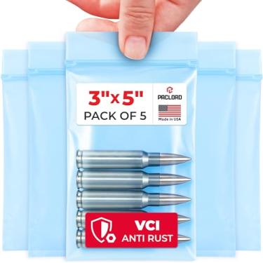 Imagem de Sacos de poliéster Reclosable VCI 7,6 cm x 12,7 cm, pacote com bolsa anticorrosão VCI resistente de 5-4 mil – à prova de ferrugem, embalagem impermeável para armadura de metal, eletrônicos, máquinas