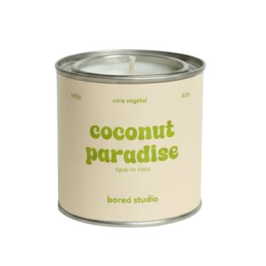 Imagem de Vela Aromática Água de Coco, Coconut Paradise, Cera Vegetal, Feita à Mão, Pavio de Algodão, Essência Premium