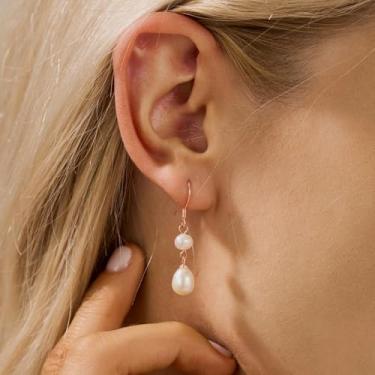 Imagem de Brinco feminino, pulseira de ouro de camada delicada empilhável para mulheres, joias da moda | Presente de festa, banhado a ouro 14K, standard, Latão, Sem pedra preciosa